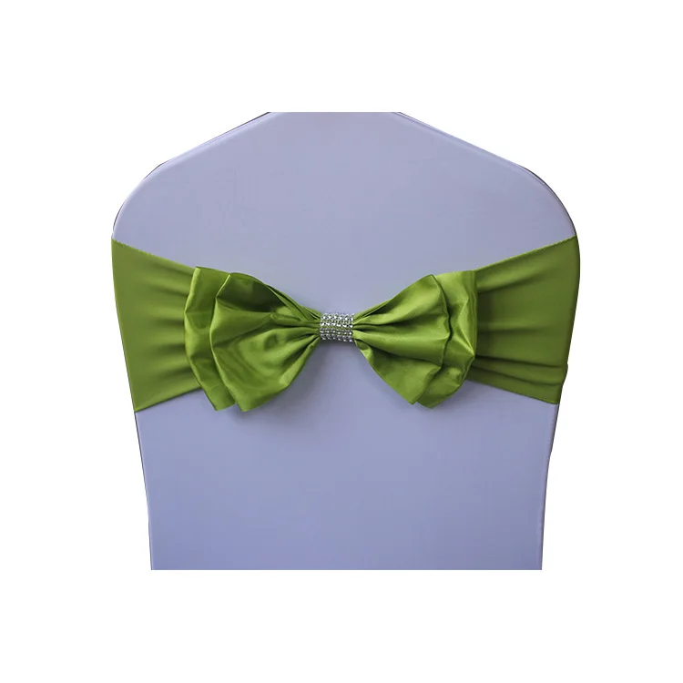 Wholesale Durable Elastic Wedding Bow Tie Chair Sash Buckle chair bow