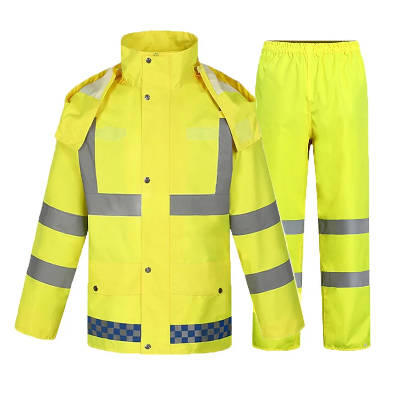 CE Certificated High Visibility Traffic Jacket Reflective Safety Jackets Wholesale Style Security Construction jacket set