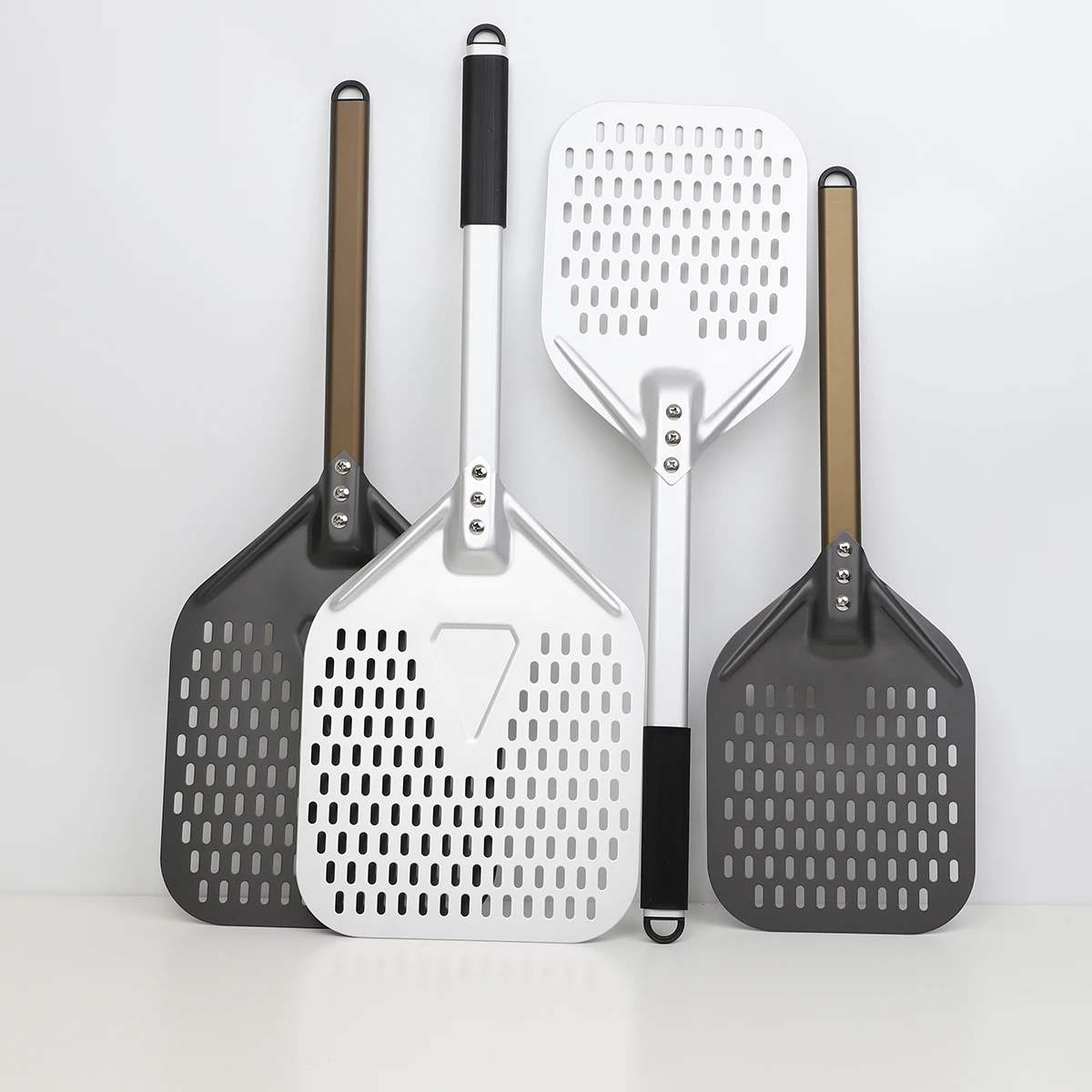 8-inch square punching pizza peel bag shovel baking flip shovel Processing custom OEM ODM