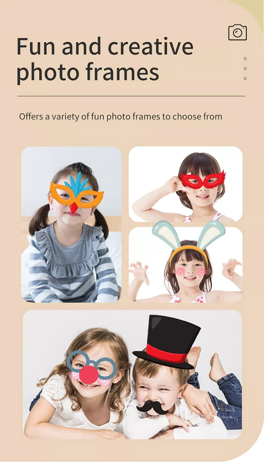 High Quality 2.0 Inch IPS Screen 24MP Small Kid Camera Toy Camera Digital with Print Paper Kid Digital Photo Camera