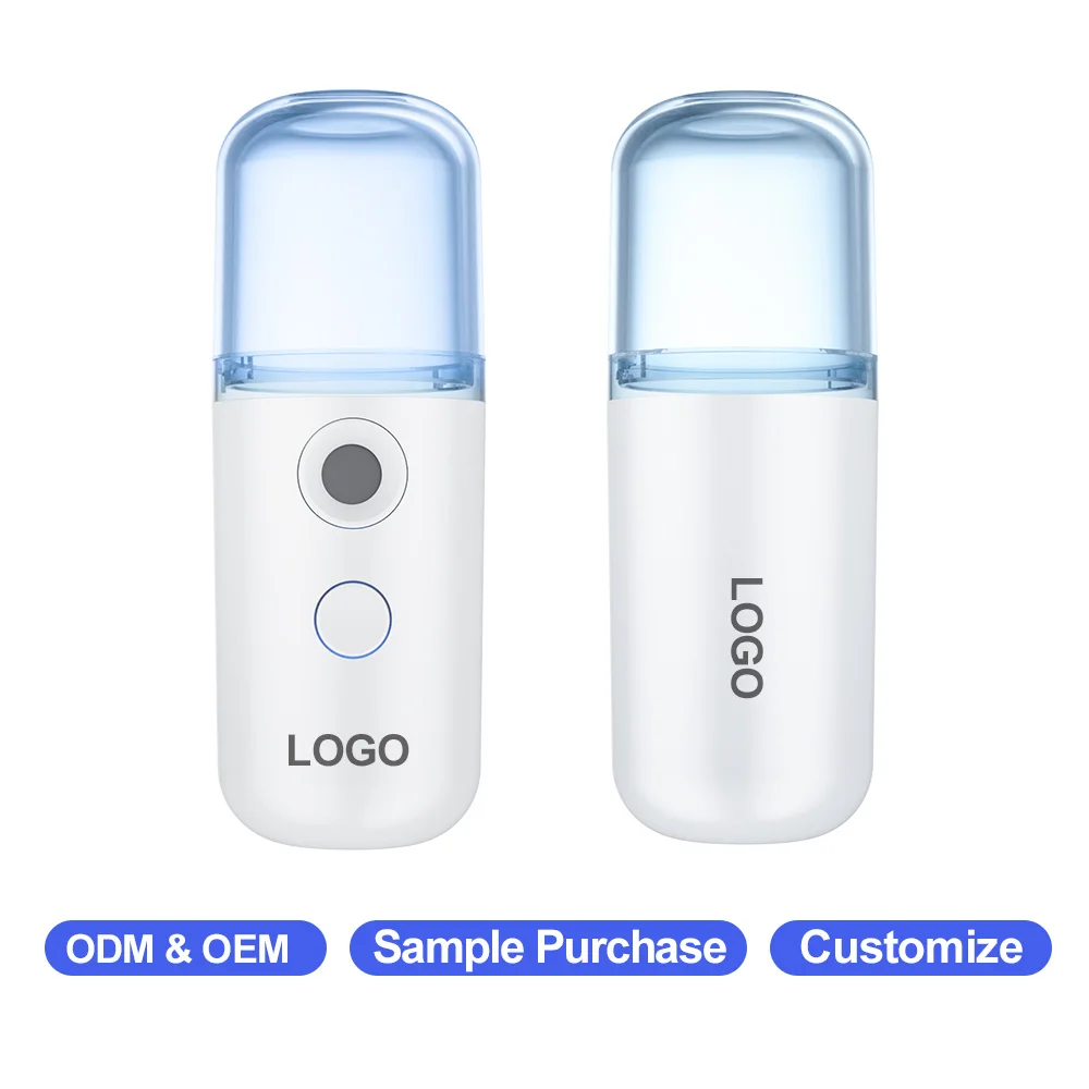  Drop Shipping Usb Rechargeable Nano Spray Beauty Equipment Mini Ultrasonic Ionic Facial