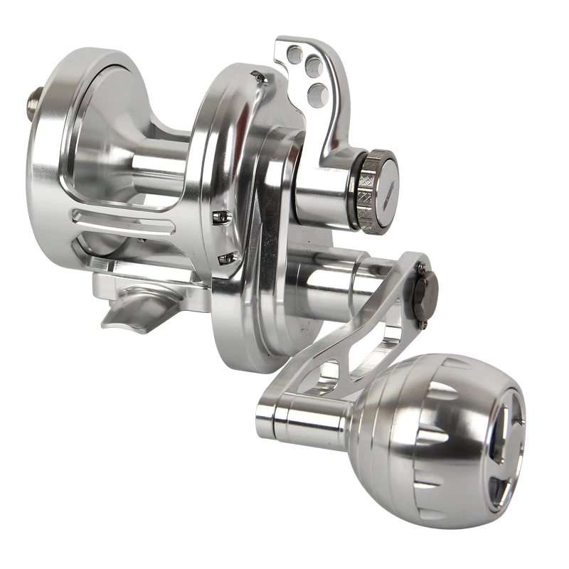 Topline 6.3:1 Slow Pitch Jigging Reel CNC All Metal Overhead Fishing Reel Max Drag 35 KG 9+2BB Boat Saltwater conventional Reel