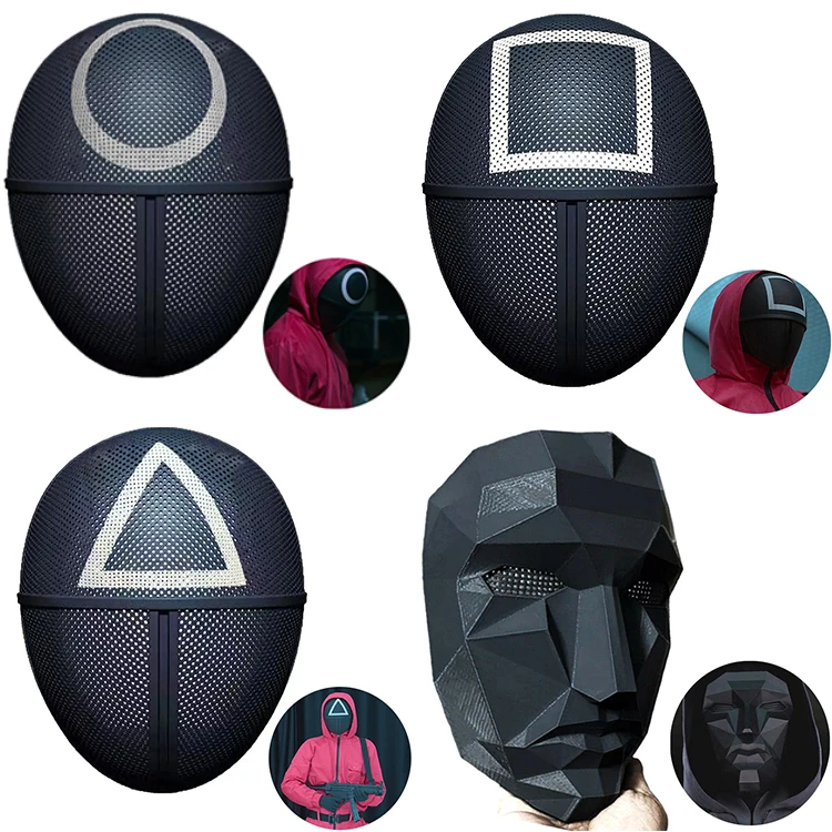 Squid Game Mask Track Suit Outfit T Shirts Set Soldier Jumpsuit Cosplay Jacket Clothes Hoodie Tracksuit Suite Squid Game Costume