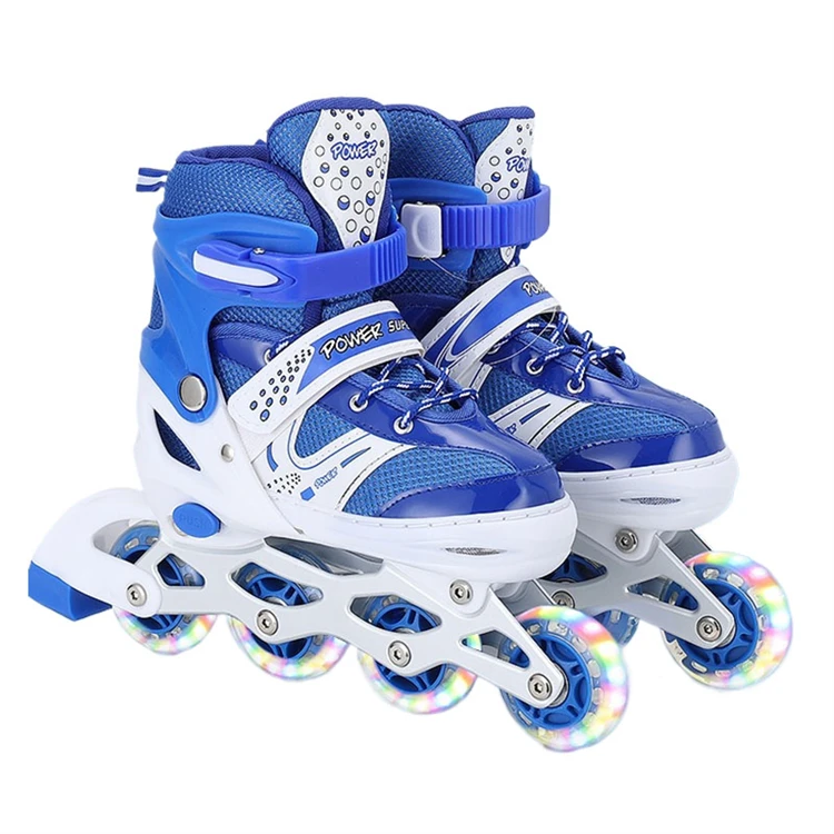 2024 Cheap Wholesale 4 Wheels Flashing Roller Skating Shoes for Boy and Girl
