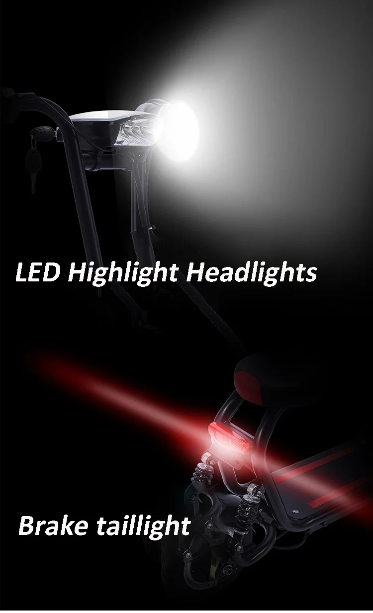 High power 350w brushless motor 10 inch tire folding electric mobility  scooters for adults
