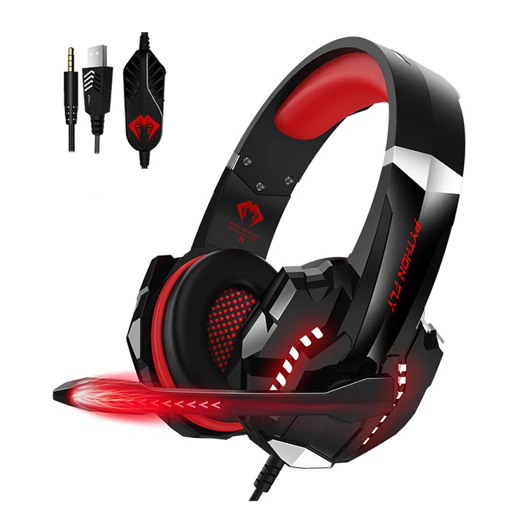 Gaming RGB Headphone USB PC Amazon Hot Wired Gaming Headphones light For Gamer PC Mic Headphones Headset