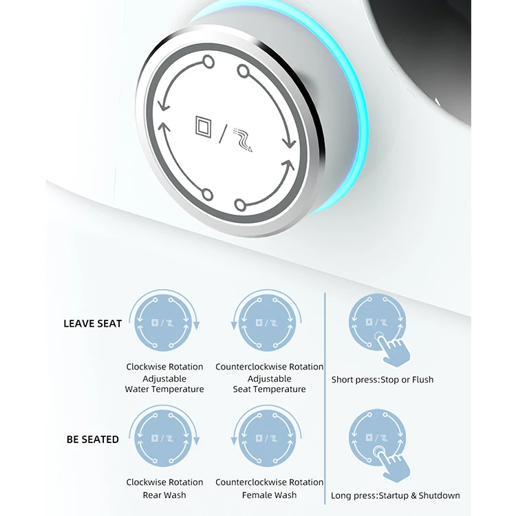 High tech 2021 tankless 110V/220V s p trap auto flush sensor wc intelligent automatic toilet bowl smart toilet with bidet