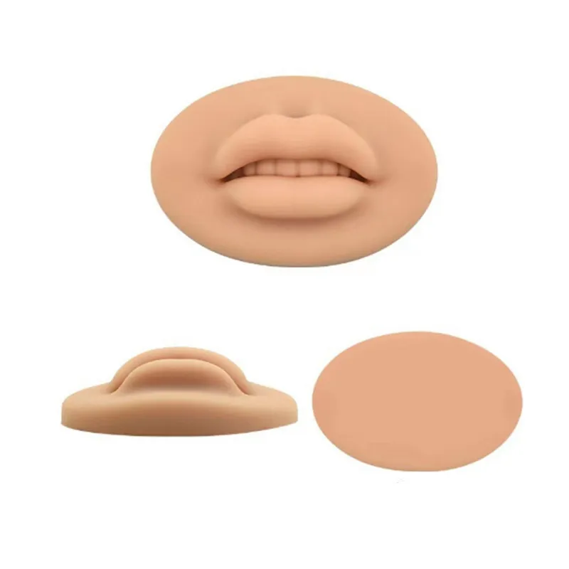 5D Soft Blushing Mold PMU Tattoo Microblading Full Realistic 3D Lip Practice Silicone Skin