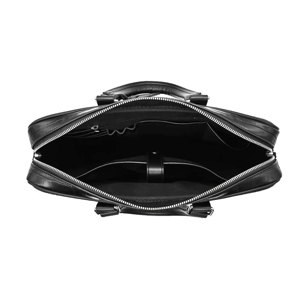 Office Business Man Leather Briefcase Crocodile Custom Genuine Leather Briefcase for Men