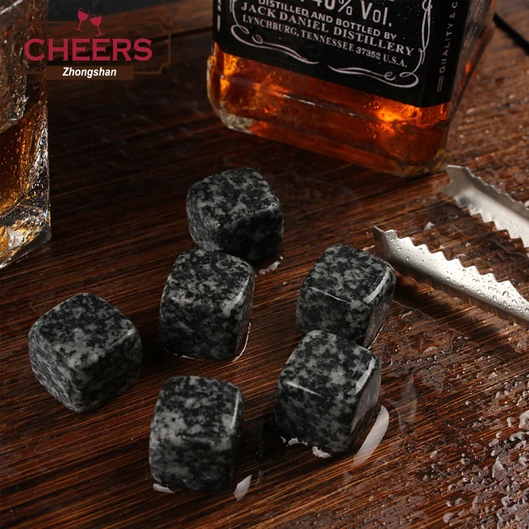 Подарочный набор с камнями виски от производителя, 2 хрустальных бокала, 8 ледяных камней, щипцы для льда, бархатная сумка в элегантной деревянной коробке