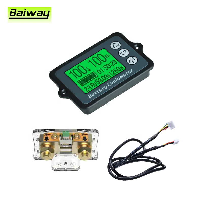 Baiway-TK15 8-100V 350A Universal LCD Car Acid Lead Lithium Battery monitor voltage Capacity Indicator meter tester