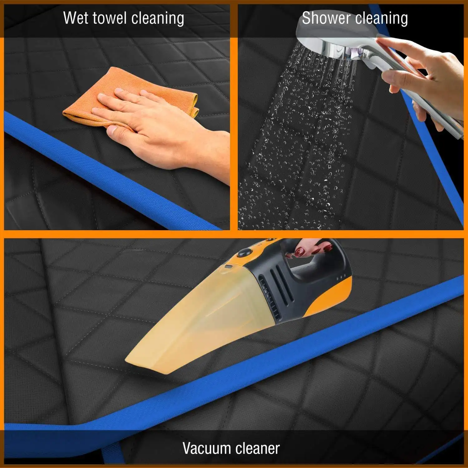 Custom Logo Luxury High Quality Pet Back Seat Protector Waterproof Oxford Black Dog Car Seat Cover For Car Rear Back Seat