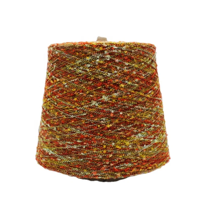 1/13NM 70% Acrylic 30%Polyester Space Dyed Loop Fancy Blended Yarn For Hand Knitting