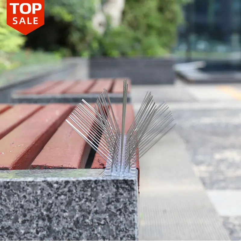 Plastic Base defender Stainless Steel Bird Pigeon Spike Trap Metal bird scare spike bird control