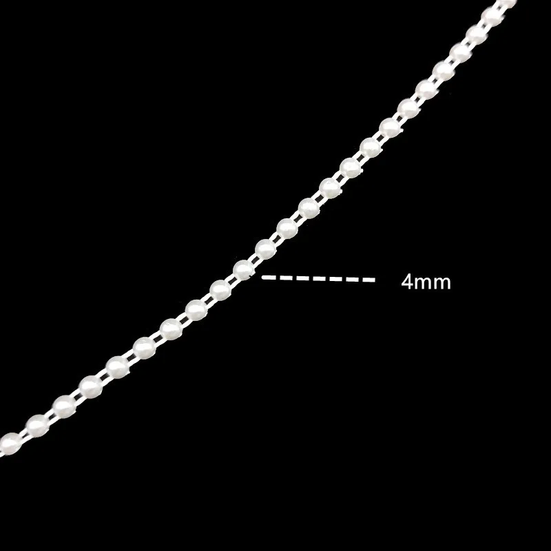 Rolls Of Semicircle Pearls abs Plastic Beads String Garment Accessories Plastic Beads Chain Roll