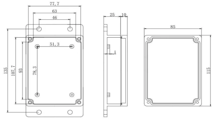 115*85*35mm Electronic Enclosure Housing Box ABS Polycarbonate Plastic Case Waterproof Junction Boxes