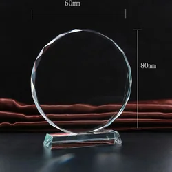 guangzhou cheap wholesale Personalized Blank Crystal Glass Medal China Trophy For Souvenir Events