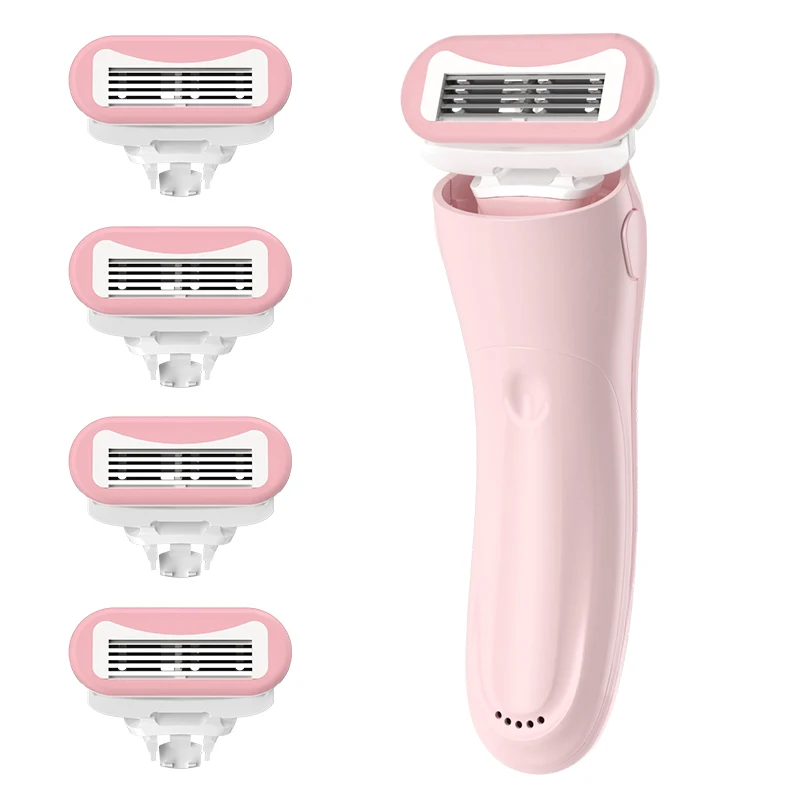High Quality Not Disposable Blade 6 Blades Women Shaving Replaceable Shaving Razor