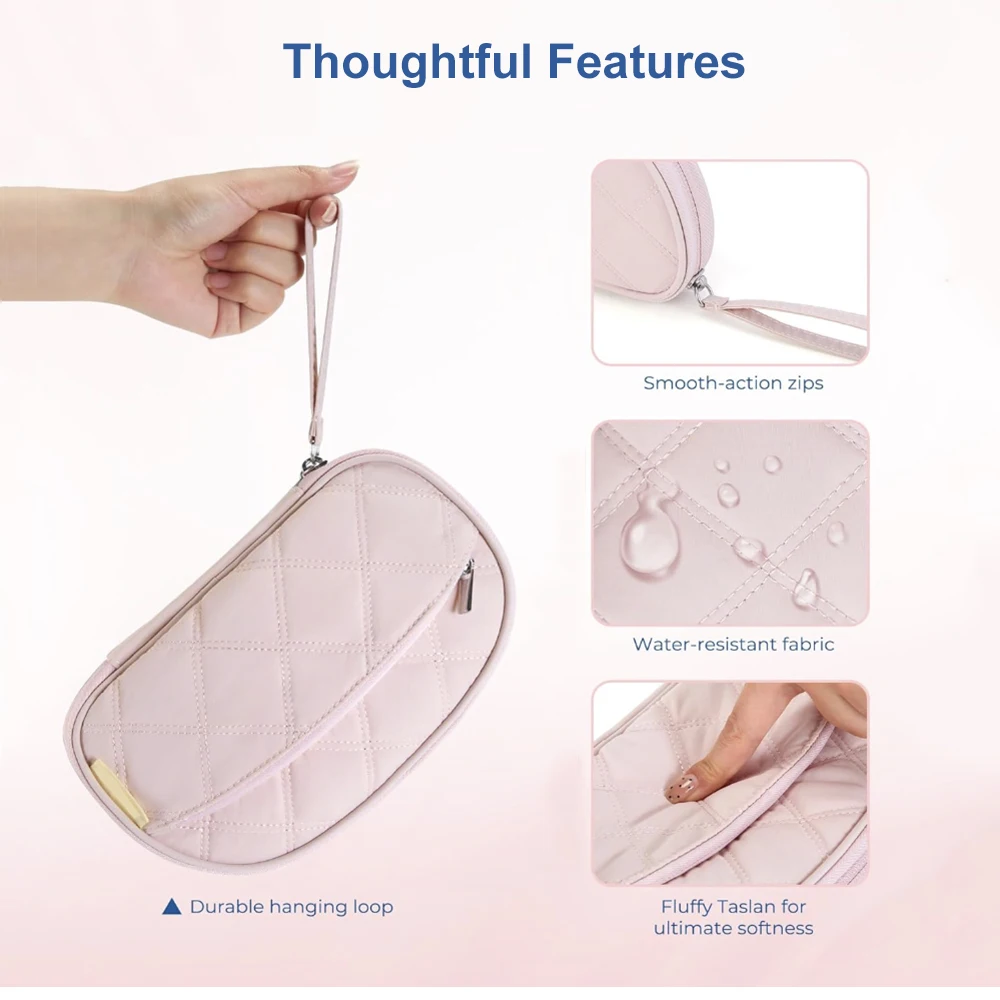 Waterproof Zipper Small Travel Luggage Bag Laptop Cords Accessories Storage Bags Custom Logo for Girl Women Christmas Gift