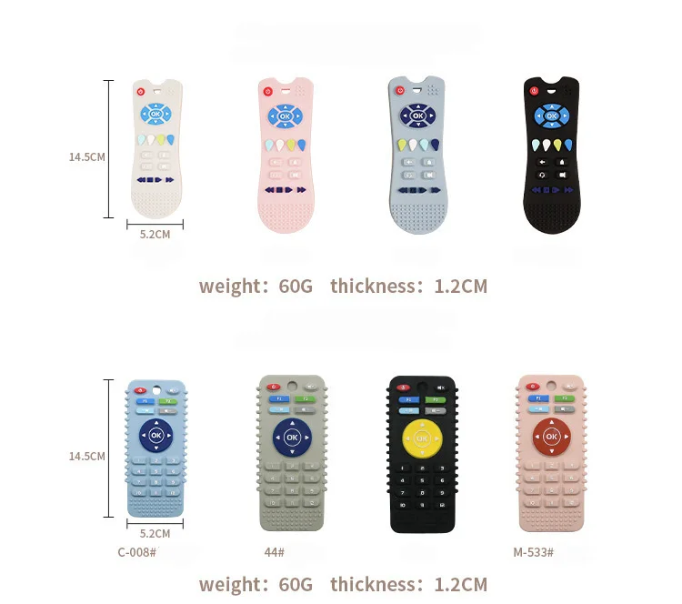 2024 Amazon Hot Game Tv Remote Control Busy Board Montessori Toys For Toddlers Silicone natural rubber baby teething toy