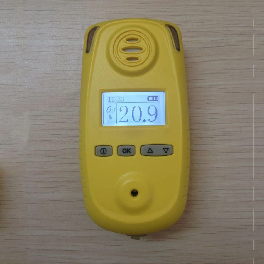 Portable single Oxygen gas detecting alarm, 0-100%vol Oxygen GAS analyzer, industrial gas monitor