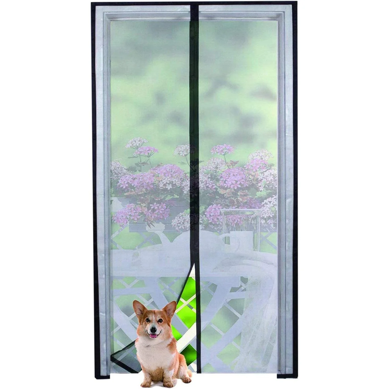 Factory wholesale free hand magnetic curtain door mesh polyester mosquito net insect screen