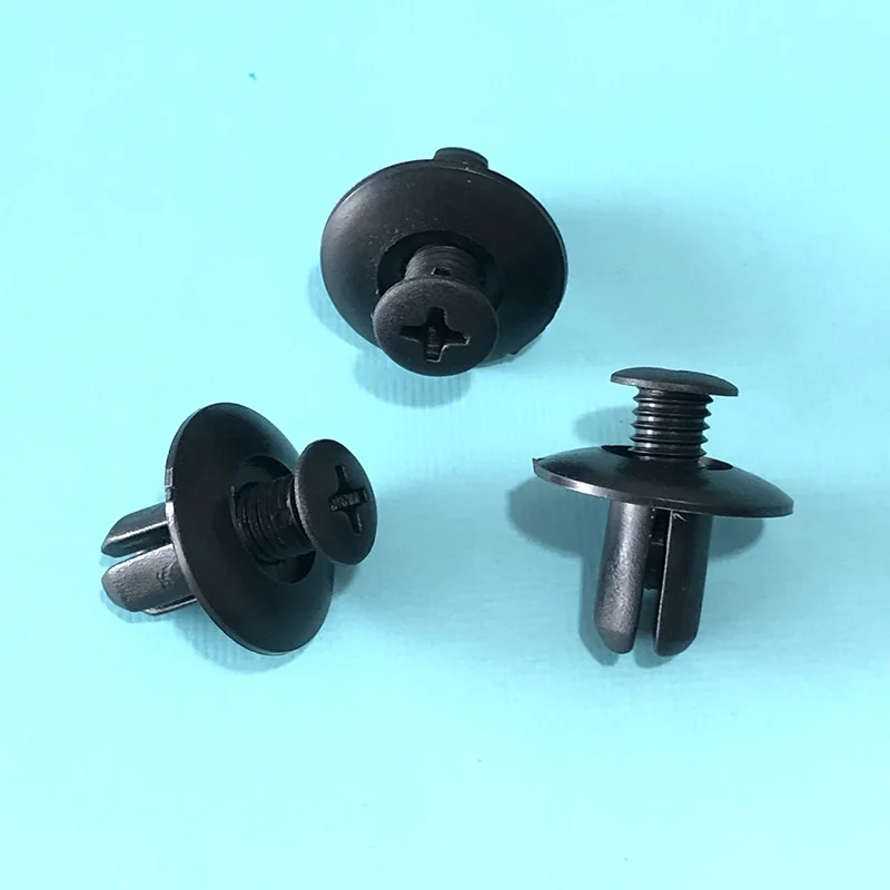 Aoda 50/100pcs 8mm Car Clips Universal Purpose Plastic Expansion Rivets Car Decoration Folder Door Push-Type Trimming Plate Clips