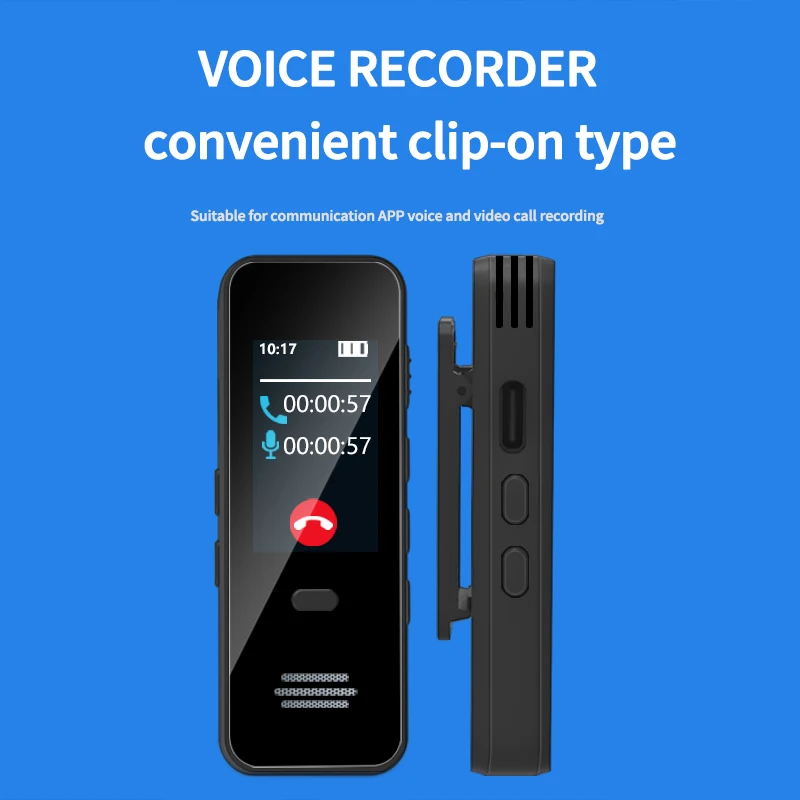 Mini rectangular simple voice recorder one button multi control clear sound quality telephone recording long distance recorder