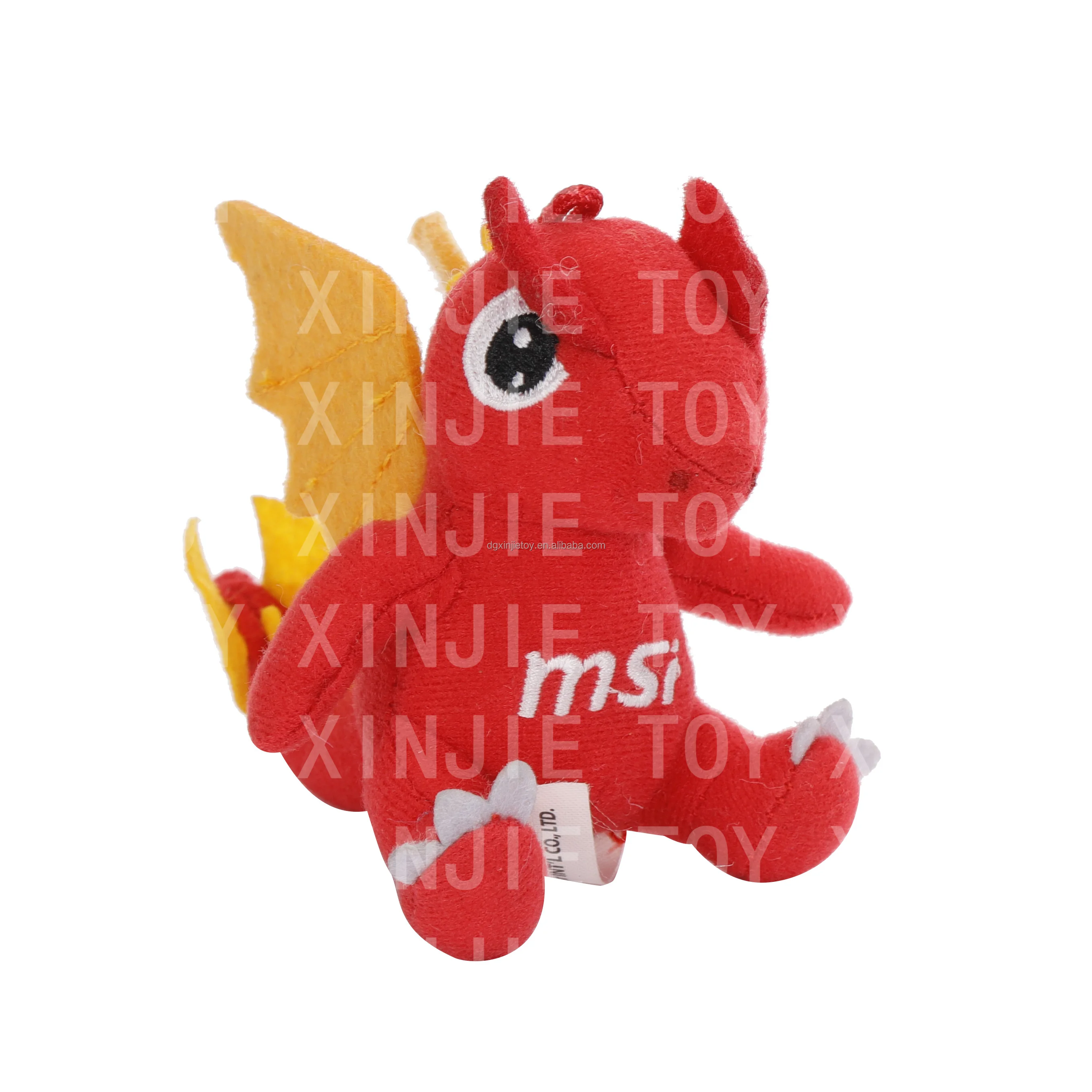 Popular design Red dinosaur stuffed animal toy Sitting height 20 cm dinosaur plush toy Custom Dinosaur soft toy with wings