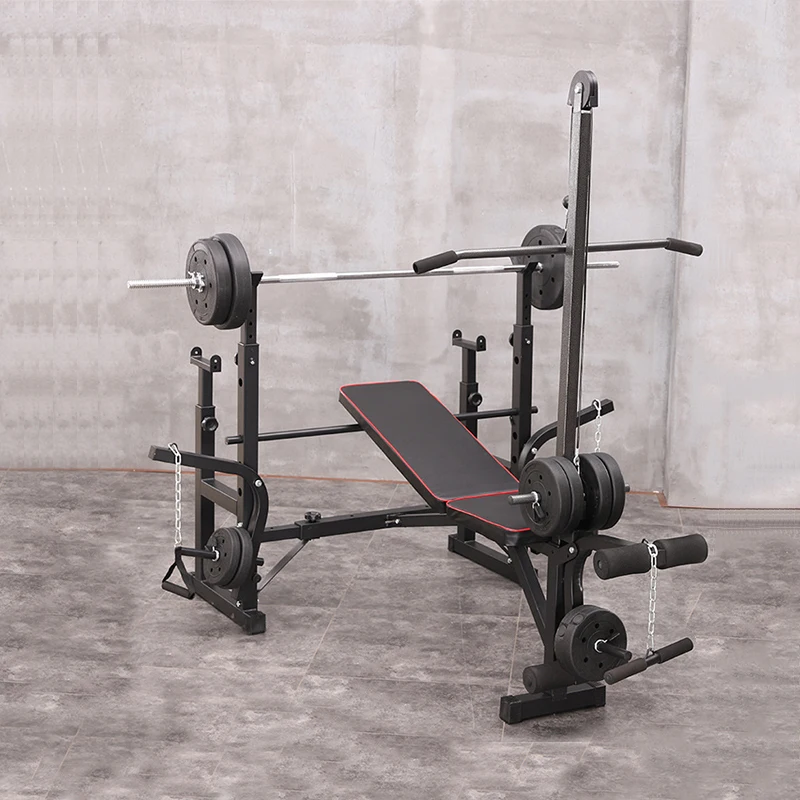 
2021 Vivanstar ST6655 Home Indoor Gym Equipment Barbell Bed Squat Rack Adjustable Weight Lifting Bench 