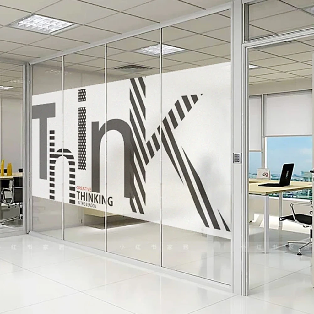 Customized Size Self Adhesive Frosted Window Glass Film Frosted Glass Sticker Frosted Glass Office Decoration Stickers