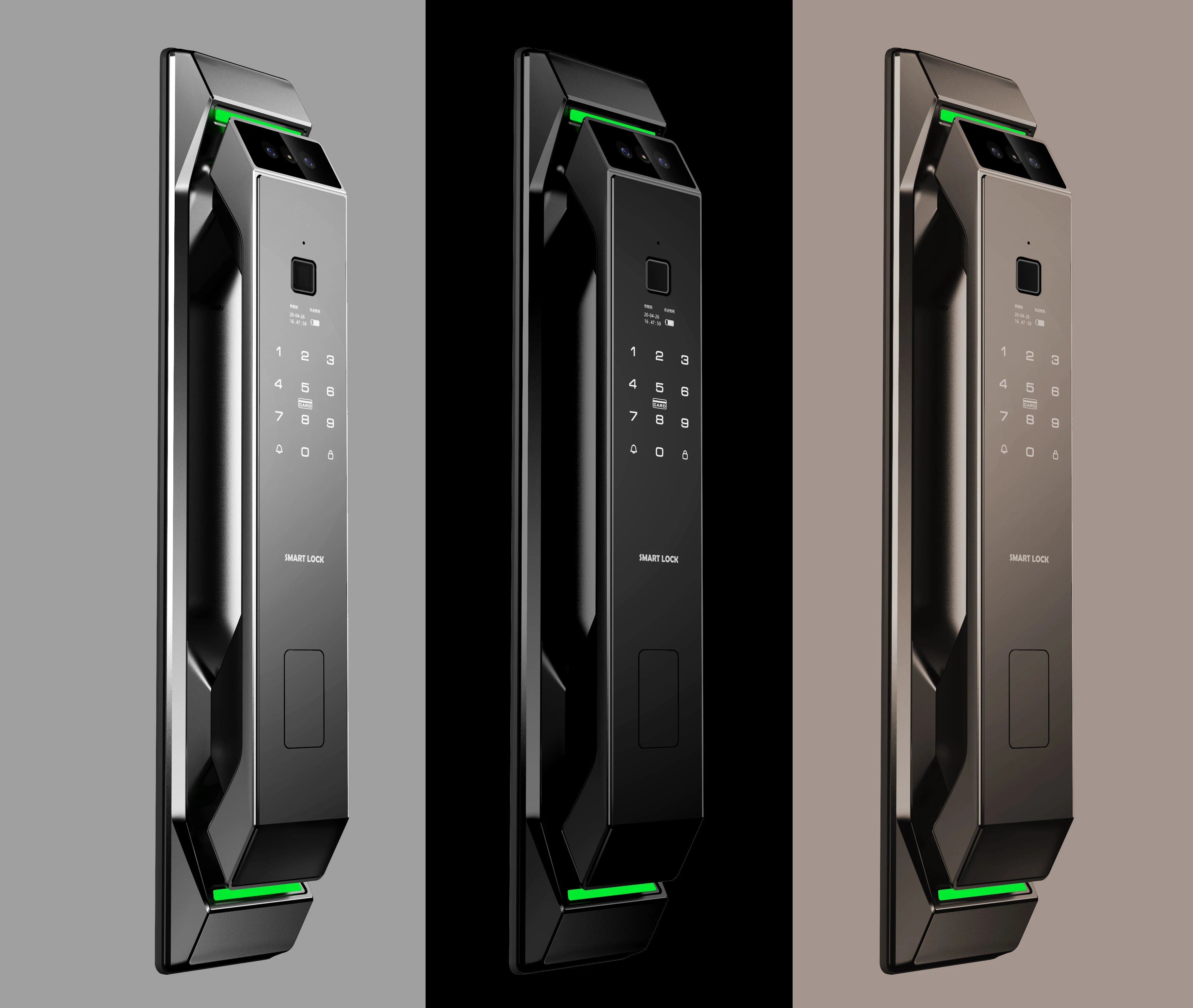 Offer Sample Bluetooth Intelligent Serrure Access By Keys And Cards Smart Waterproof Lock Fingerprint Glass Door