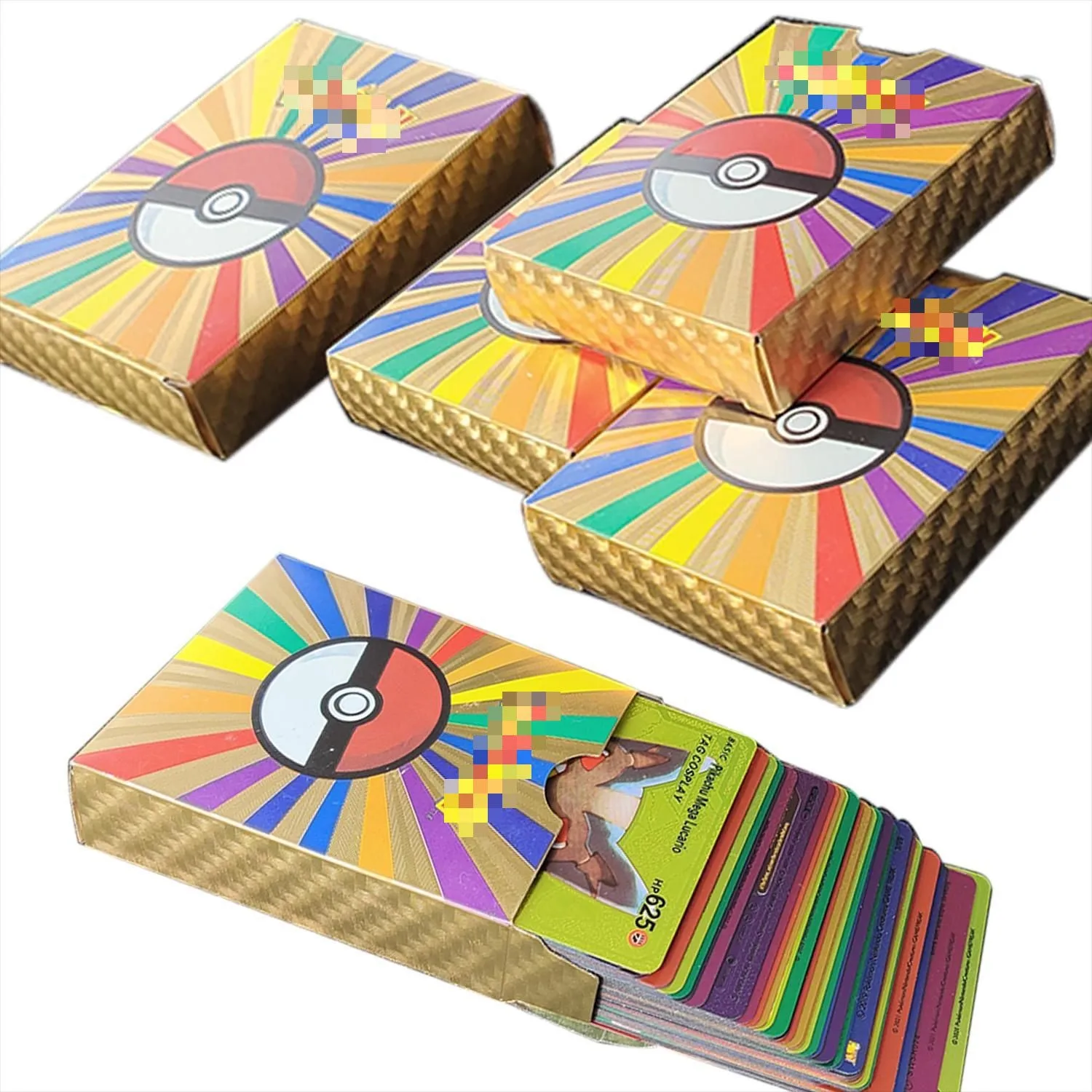 Card Collection Box Bundle Includes and Compatible with 55 Poke mon Ultimate Rare Card Bundle