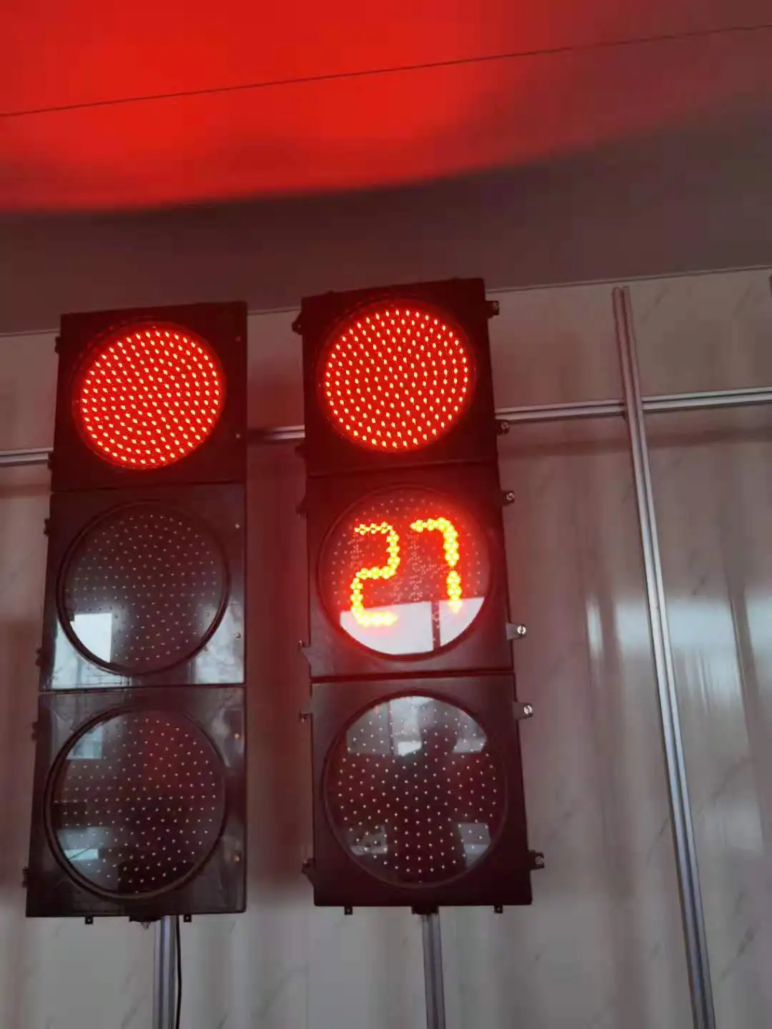 400mm Ryg Full Screen LED Traffic Signal Light with Countdown Timer