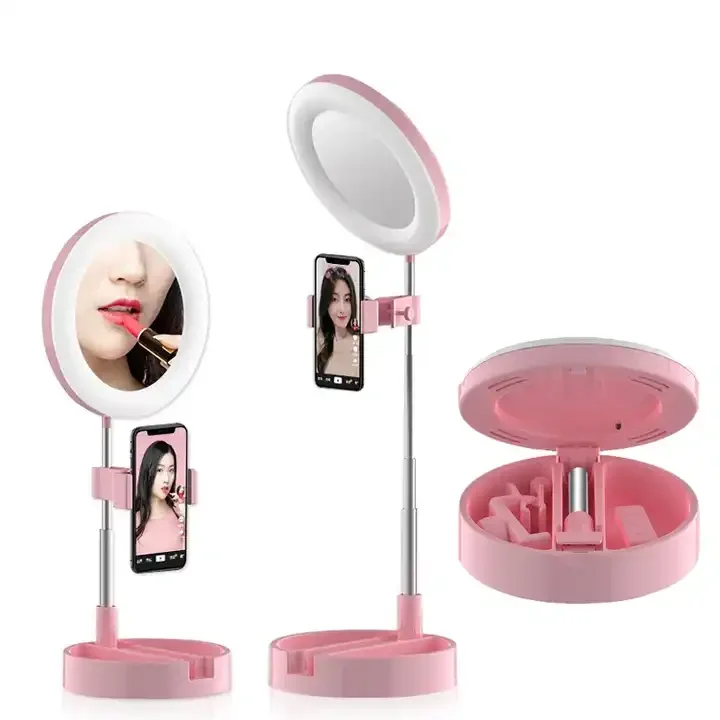 Foldable Desktop Photo Dedicated Beautiful Skin Multi-functional Makeup Mirror