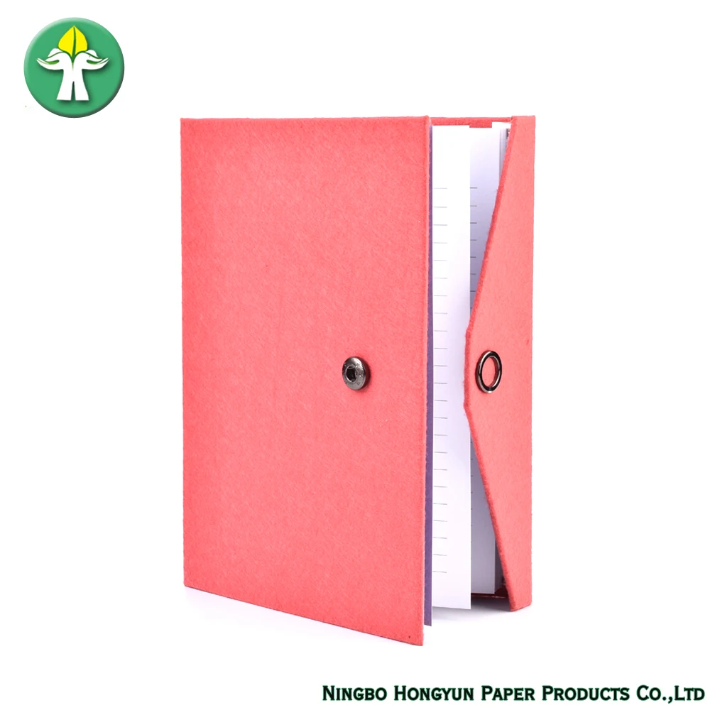 New Design Luxury Fabric Notebook Velvet Notebook with Fastener