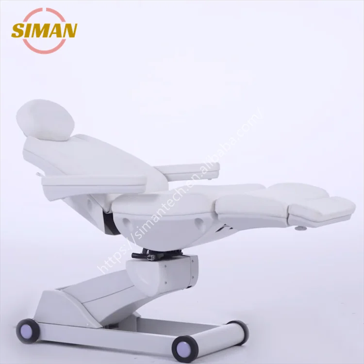 Siman Salon Beauty Bed Professional Electric Massage Table 4 Motors Spa Clinic Use High Quality with LED Atmosphere Light