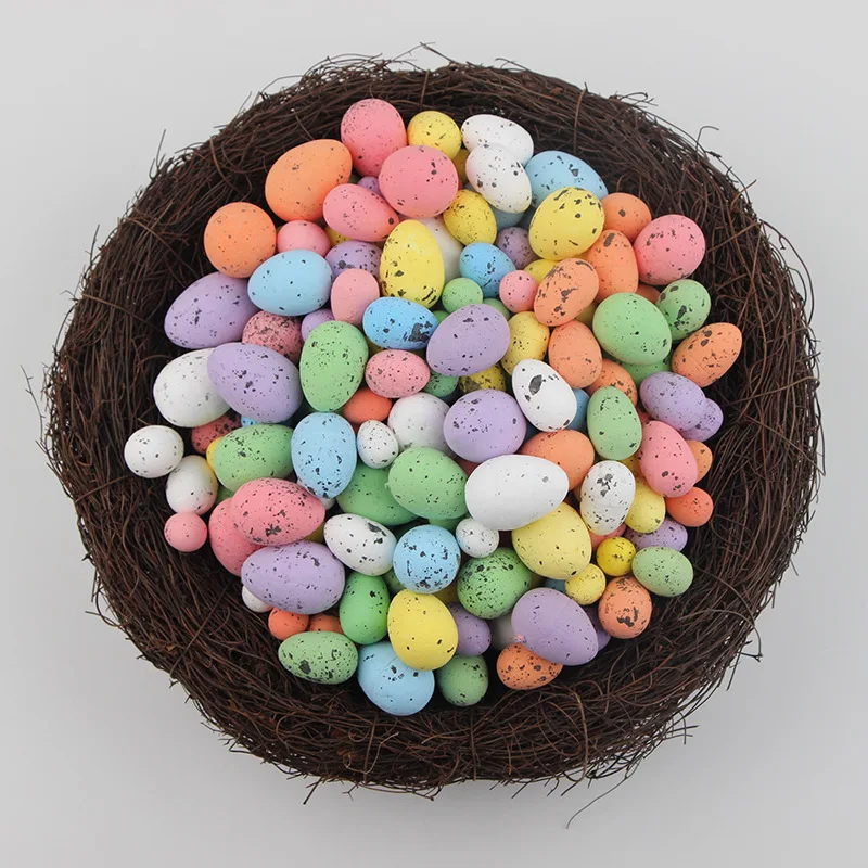 Bulk 100pcs/lot Resin Mini Easter Eggs For Crafts Doll House Miniature Eggs For Diy Projects And Easter Decor
