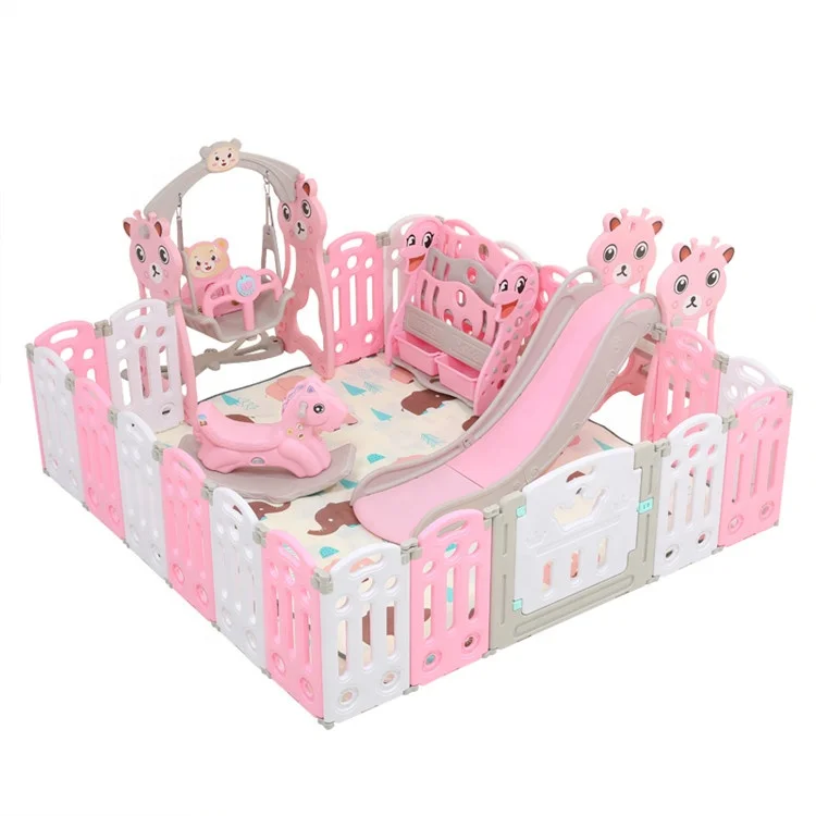 Hot sale   factory price and multitudinous factory-outlet eco-friendly for preschool or home play with plastic playpen