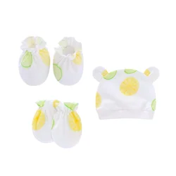 Набор унисекс для новорожденных девочек и мальчиков, перчатки и шапки, наборы для младенцев, ясельного возраста, носков и шляп