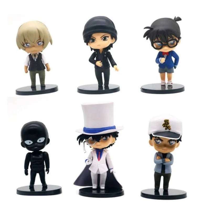 H9-11 6 шт. фигурки детектива Конана японские аниме-игрушки оптовая продажа коллекция ПВХ игрушка подарок для мальчика 21107 21108