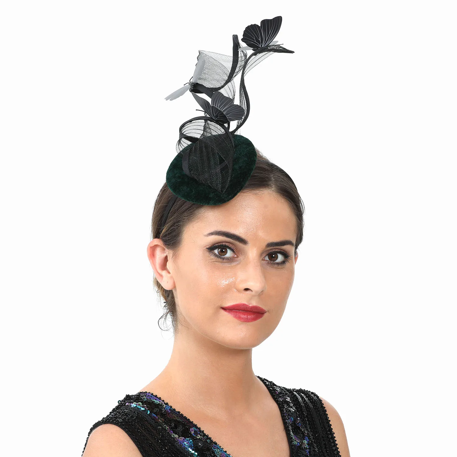 Новый дизайн шляпа Kentucky Derby элегантная Sinamay церковная Очаровательная официальная для женщин украшение танцевальной вечеринки