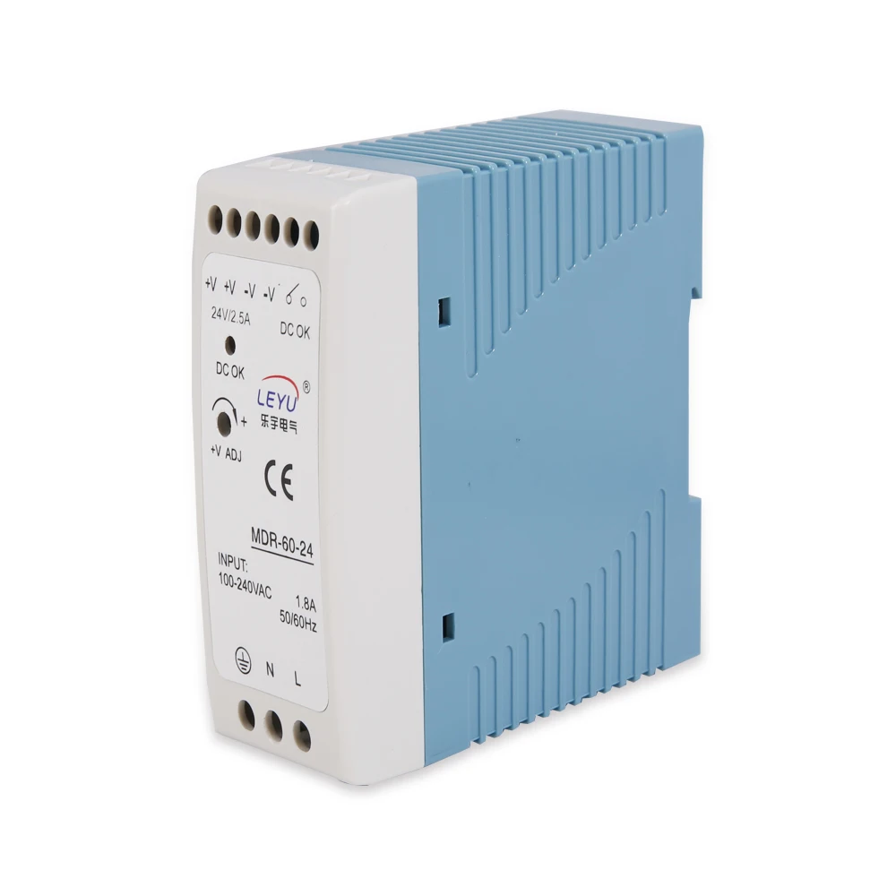 Hot Item Din rail type MDR-60-24 60W 24V 2.5A Switch Mode Power Supply SMPS for LED Indicator