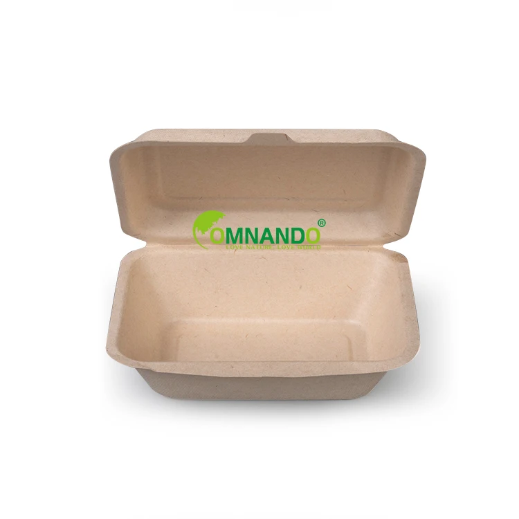 takeaway food packaging disposable box sugarcane sanitary tableware for restaurant hotel diner
