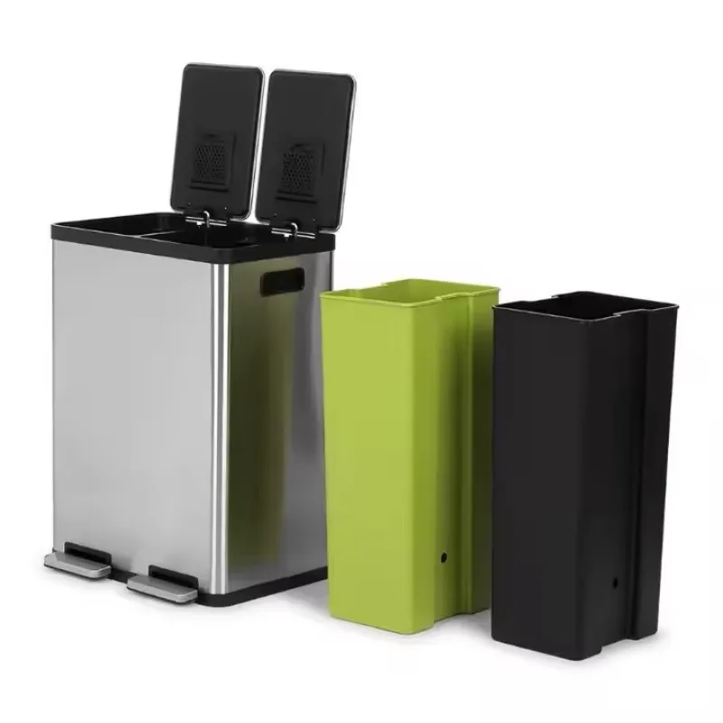 Smart Double Standing Home Kitchen Waste Bins for Garbage Sorting