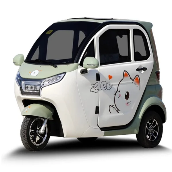 hot sale adult 1500W 3-wheel 3 seater mini fully enclosed low speed electric tricycle scooter vehicle/car  for passenger