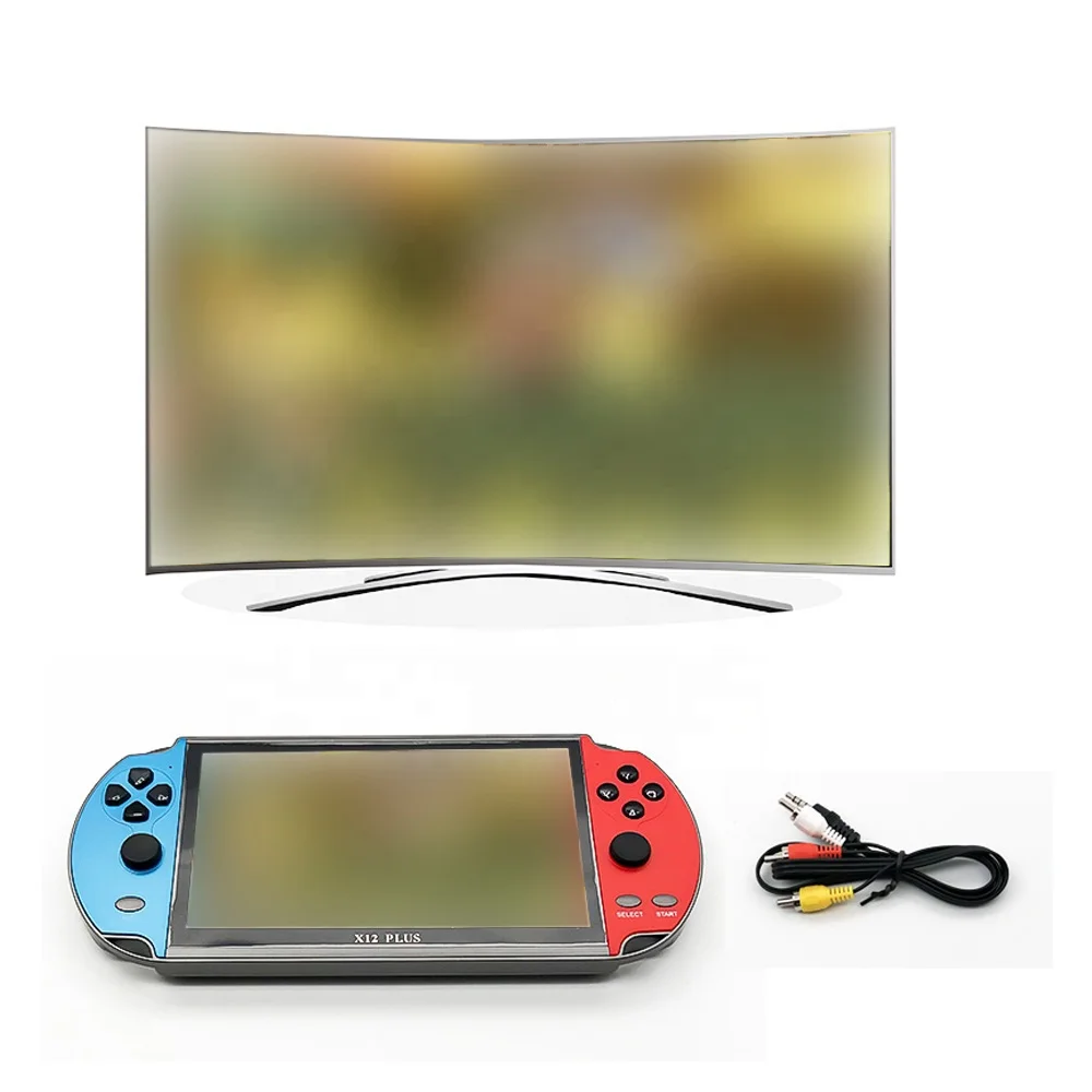 Hot Selling Support TF card X12 Plus Handheld Game Player Retro Games Video Retro Game Console 7.0 Inch Big LED Screen Player