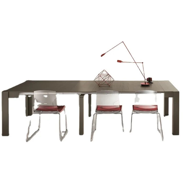 Foshan Factory Modern Design Extendable Dining Table with Extension Slides