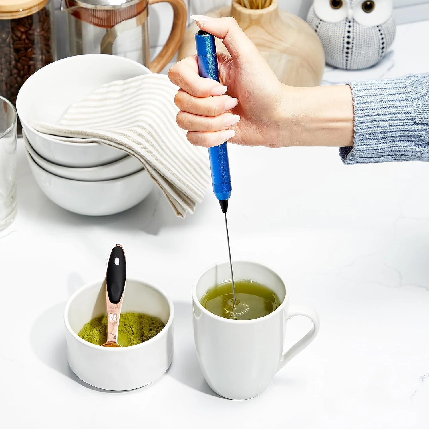 High Quality Milk Foamer Coffee Mixer Stainless Steel Manual Mini Milk Frother