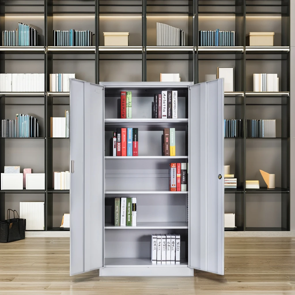 Modern 2-Door Steel Storage Cabinet Office filing cabinet Metal Cupboard for Kitchen School Office Use